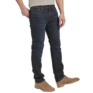 English Laundry Men's Harrow Straight Fit Jeans Dark Blue Stretch 34 x 32